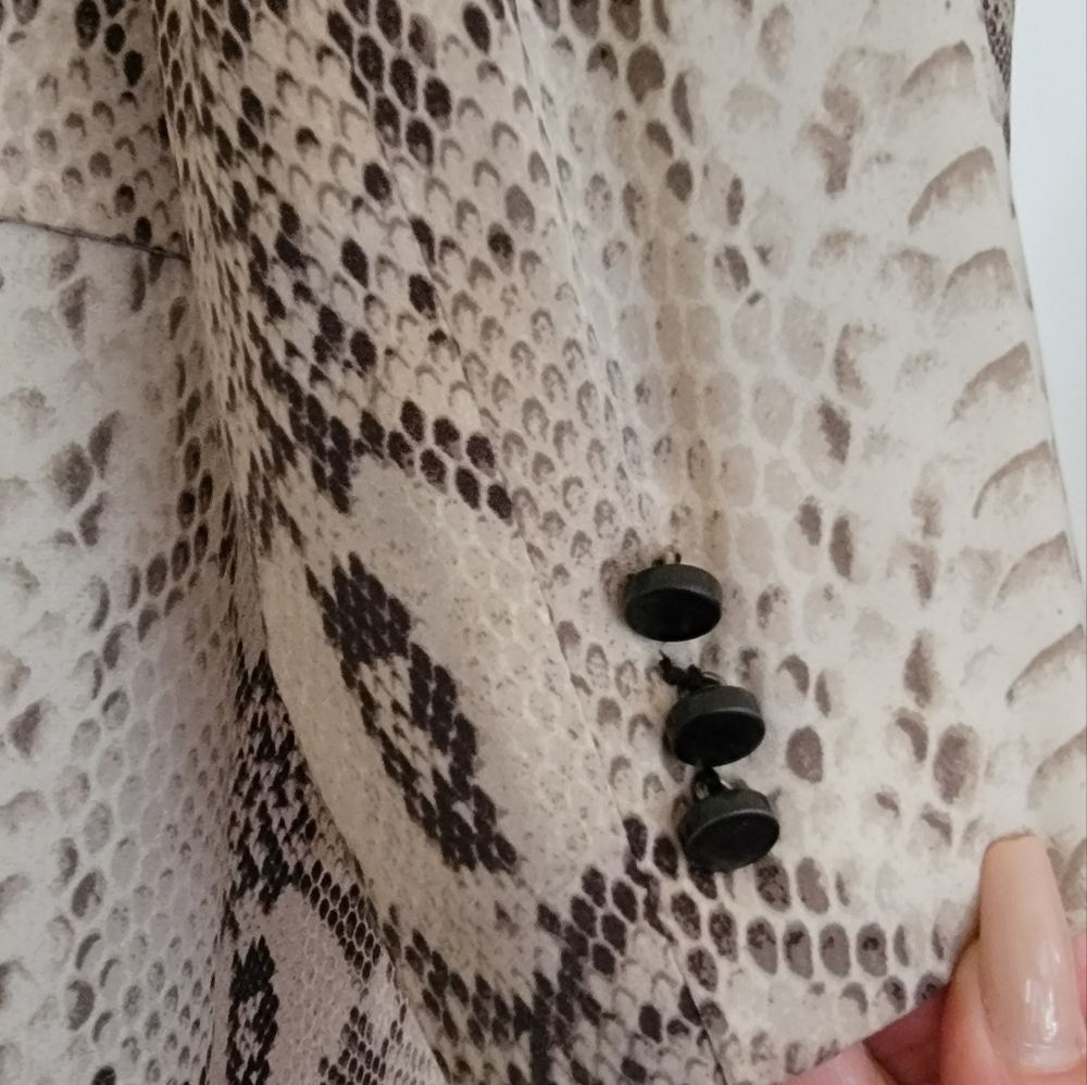 Zara Python Satin Effect Blazer Jacket Xs - image 4